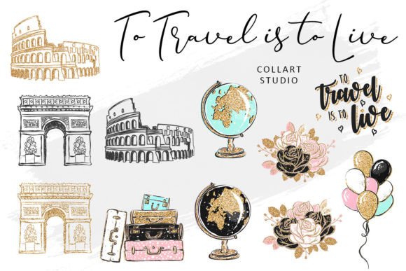 Download To Travel is to Live, Traveling Clipart - Live Collection