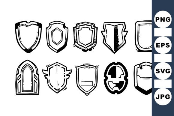 Download Vintage Shield Emblem Clipart Set - Premium Resources