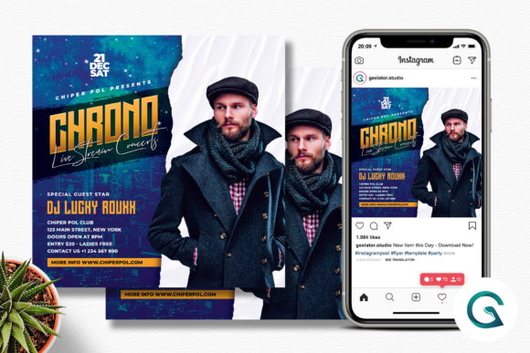 Download Live Stream Concerts Flyer Template - Live Collection